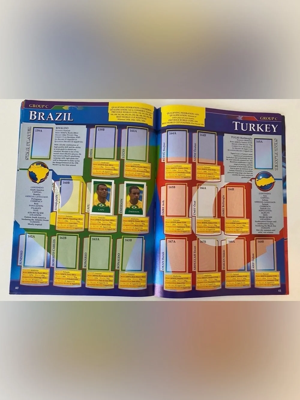 Merlin England 2002 2010 World Cup Football Stickers Book Soccer UEFA FIFA